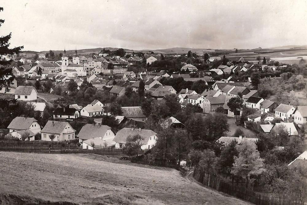 Pohled na Bystřici od výletiště (60.léta minulého století)