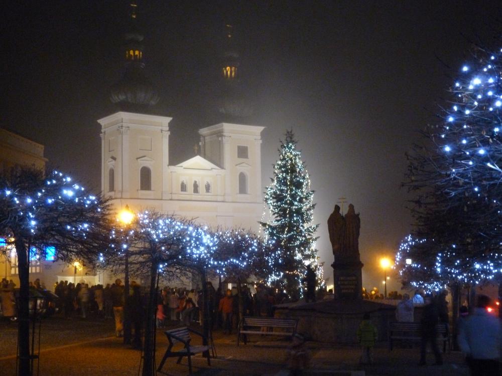 Rozsvícení bystřického vánočního stromu